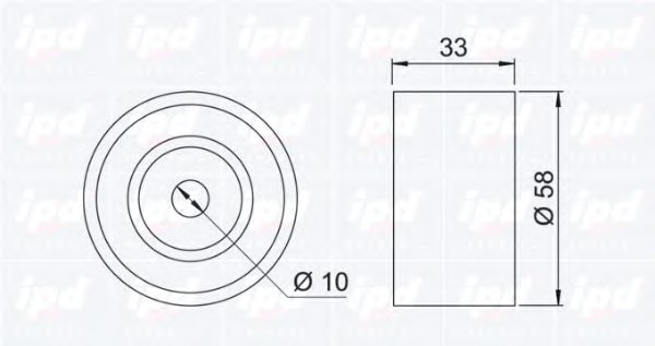 IPD 15-0752 Deflection/Guide Pulley, timing belt